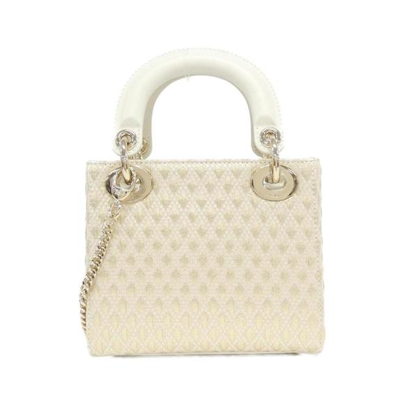 Christian Dior Dior Or Lady Dior Mini Leather Gold White - Picture 2 of 7